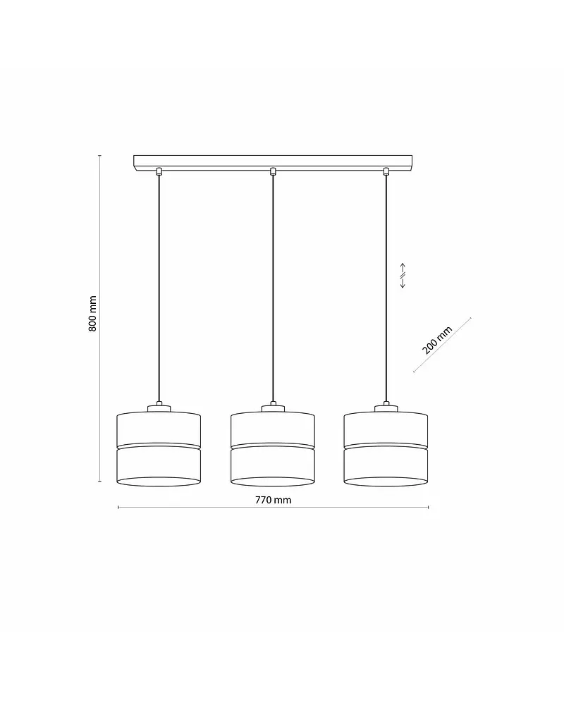 Підвісний світильник TK Lighting 5771 Eco E27 3x15W IP20 - фото 3