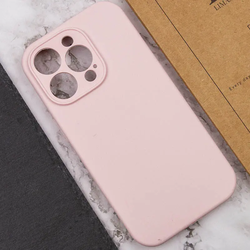 Чохол Silicone Case Full Camera Protective (AA) NO LOGO для Apple iPhone 13 Pro Max (6.7) Рожевий / Chalk Pink - фото 5