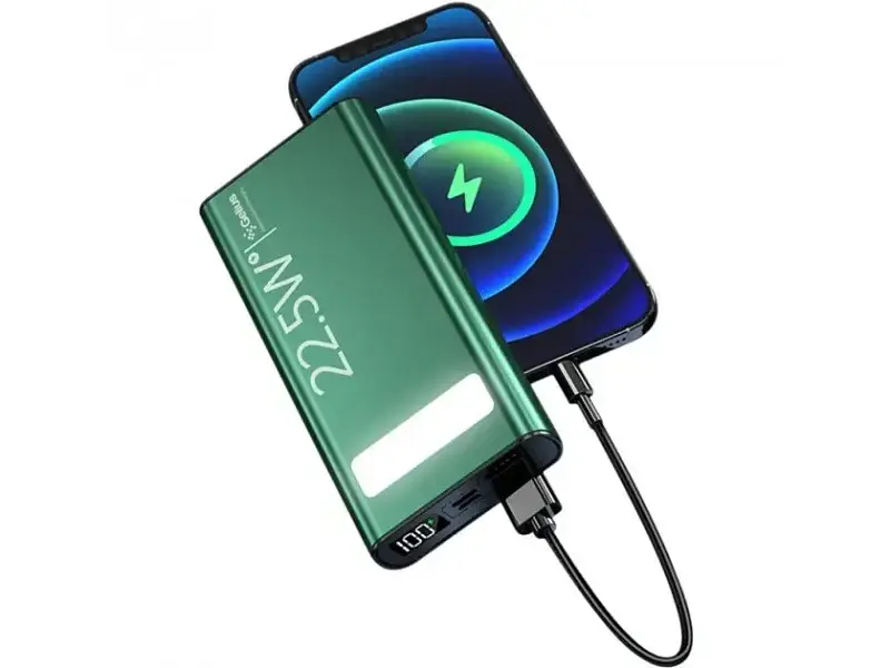Зовнішній акумулятор (Power Bank) Gelius Lightstone GP-PB300 30000mAh Green - фото 2