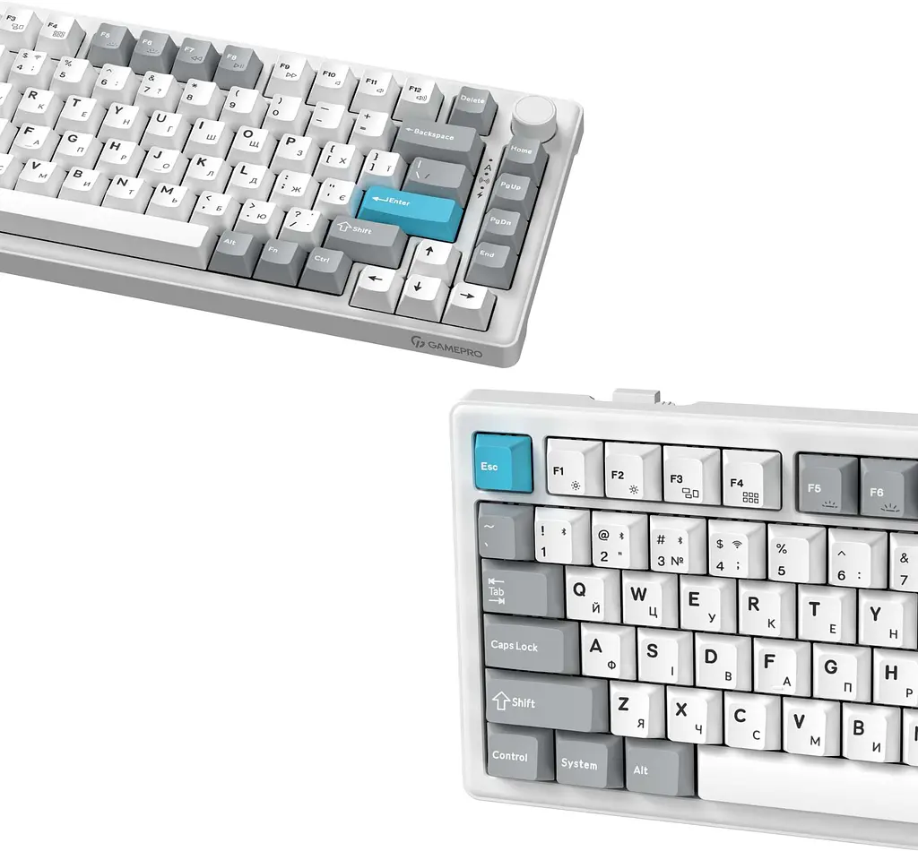 Клавиатура беспроводная GamePro Asgard Yord Keychron Super Red Switch White (MK266WH) - фото 3