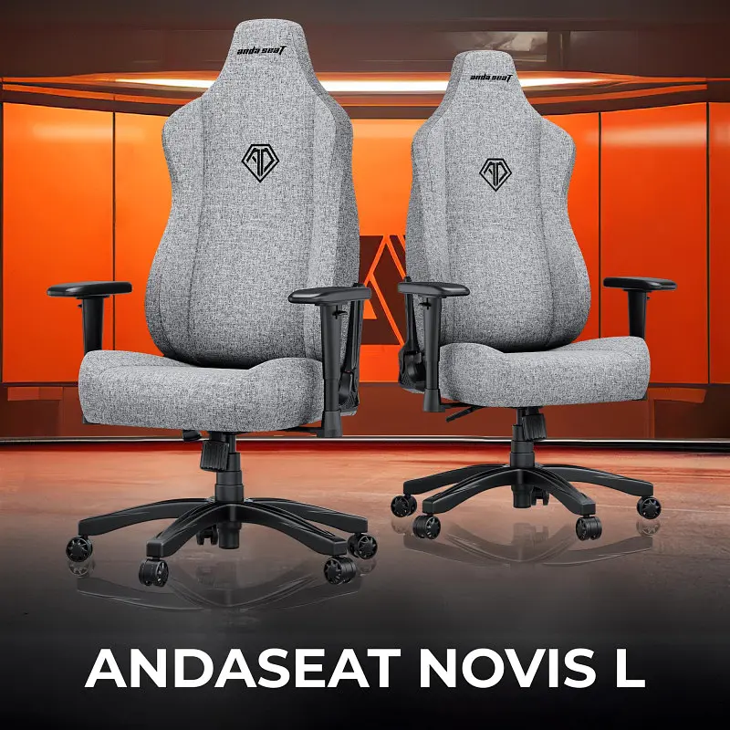 Крісло для геймерів Anda Seat Novis Size L Gray Fabric (AD23-L-01-G-F) - фото 10
