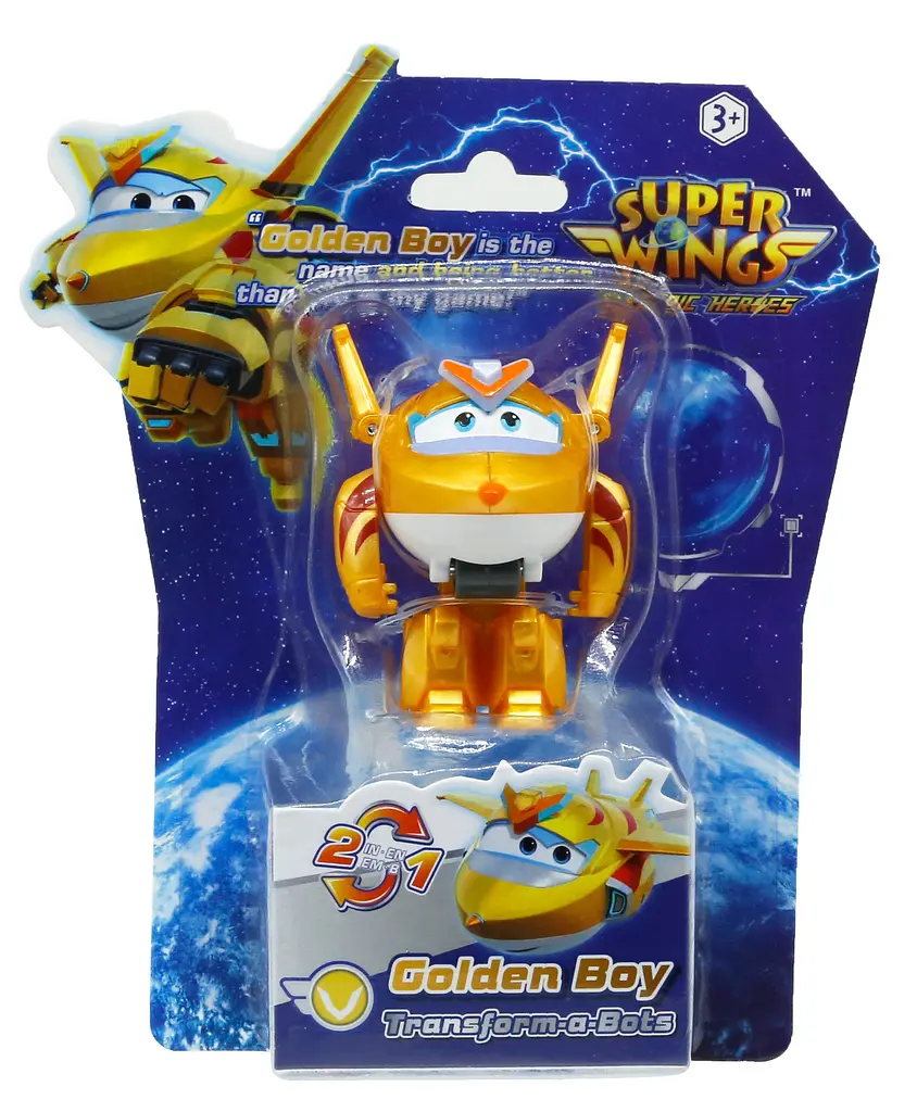 Ігрова фігурка-трансформер Super Wings Transform-a-Bots Золотий Хлопчик (Golden Boy) 5 см (EU780031) - фото 9