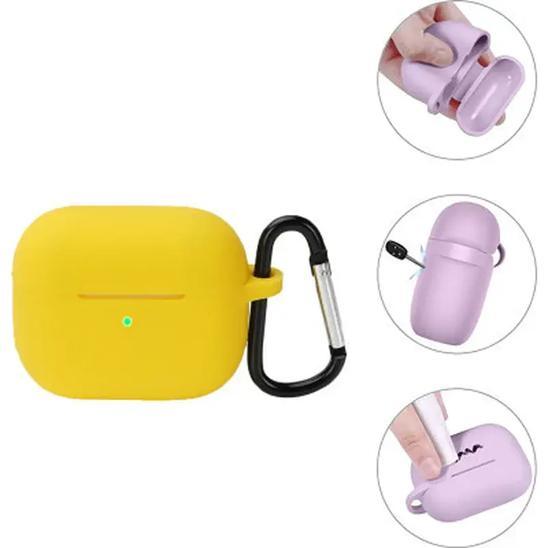 Чохол для навушників BeCover Silicon для Apple AirPods (3nd Gen) Yellow (707233) - фото 4