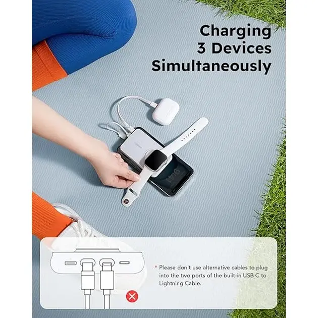 Повербанк VEGER V1171 10000 мАг 20W PD Fast Charging White - фото 9