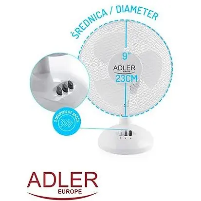Вентилятор 23см Adler AD 7302 - фото 2