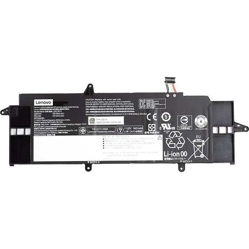 Акумулятор для ноутбуків LENOVO ThinkPad X13 Gen 2 (L20C3P72) 11.52V 3564mAh (original) (NB481484) - фото 2