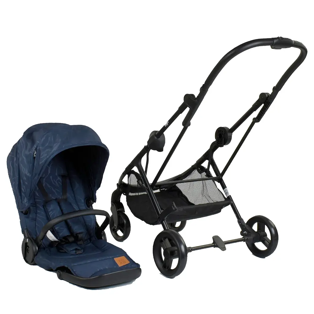 Коляска прогулочная детская 66916 JOY Liliya цвет СИНИЙ, футкавер, в коробке (6989186360020) - фото 7