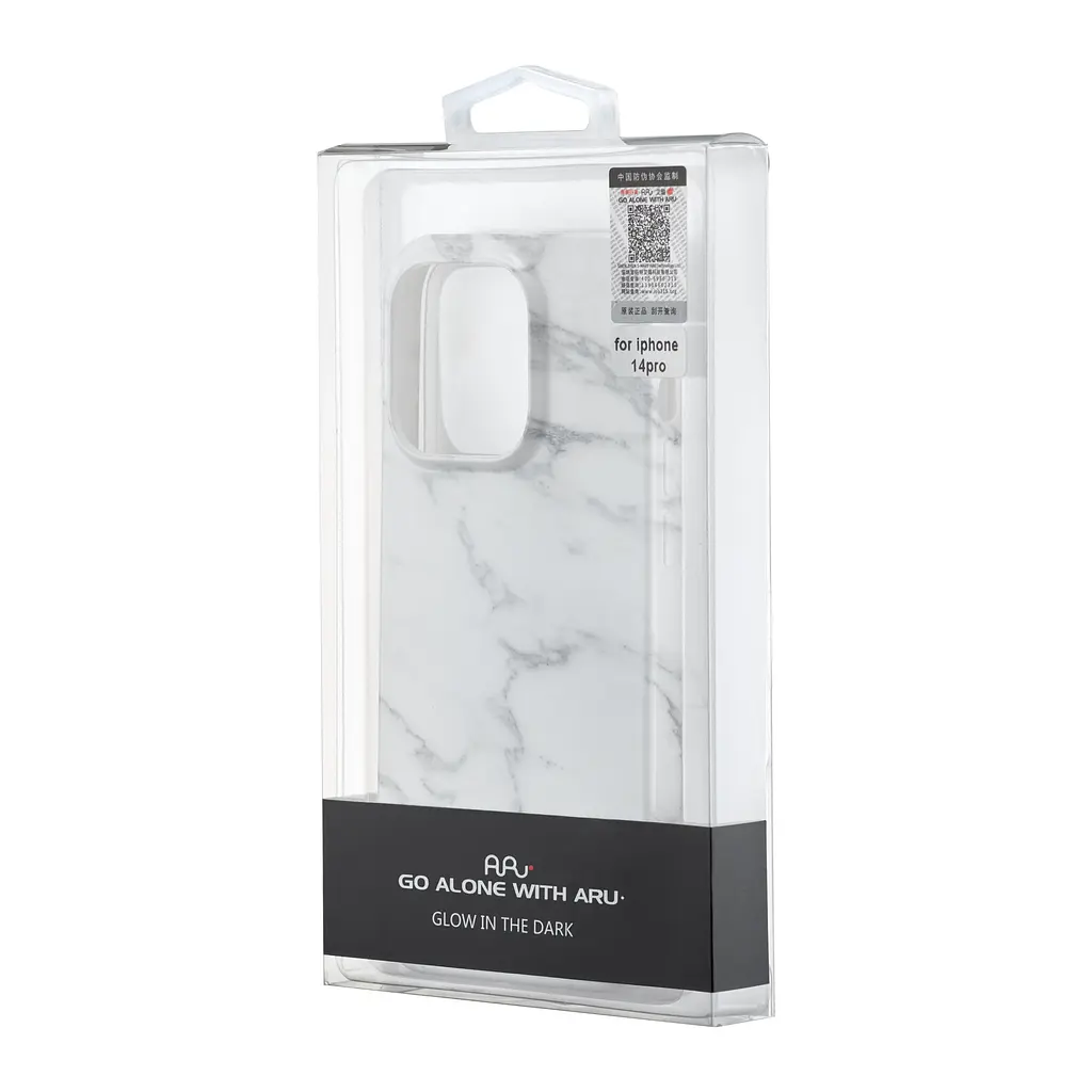 Чохол Lum Neon (світяться у темряві) iPhone 14 Pro Marble White - фото 2