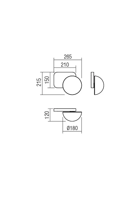 Бра Redo LUMIEN AP 1X10W G9 D265 GOLD/WHITE (5.1.1) 01-2470 - фото 2