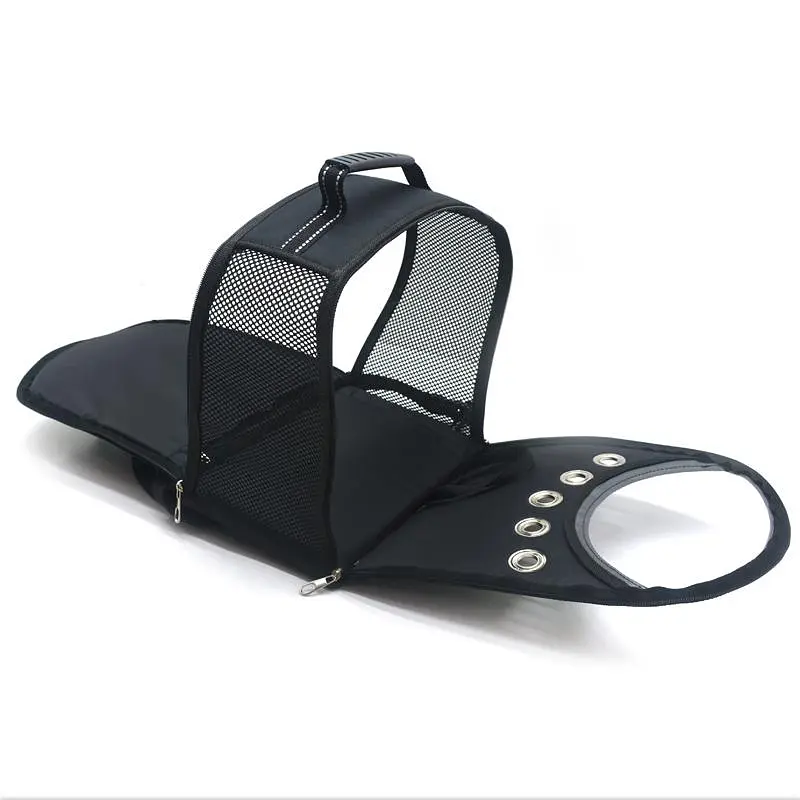 Рюкзак для переноски кошек и собак Zoo-hunt Лоренс черный №2 25х35х40 см - фото 5