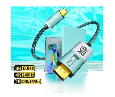 Кабель Ult Type-C to Display Port двонаправлений DP v1.4 4K 240Hz 8K 60Hz 1 метр - фото 4