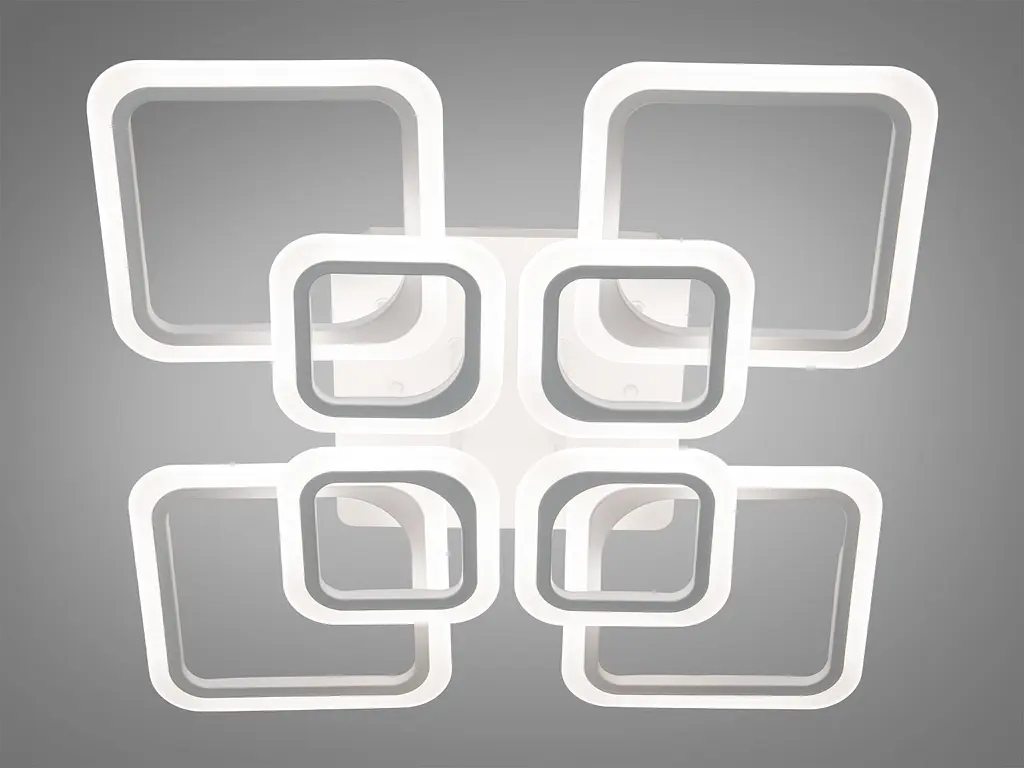 Белая светодиодная смарт люстра с пультом, димером, 135Вт, белая - фото 2