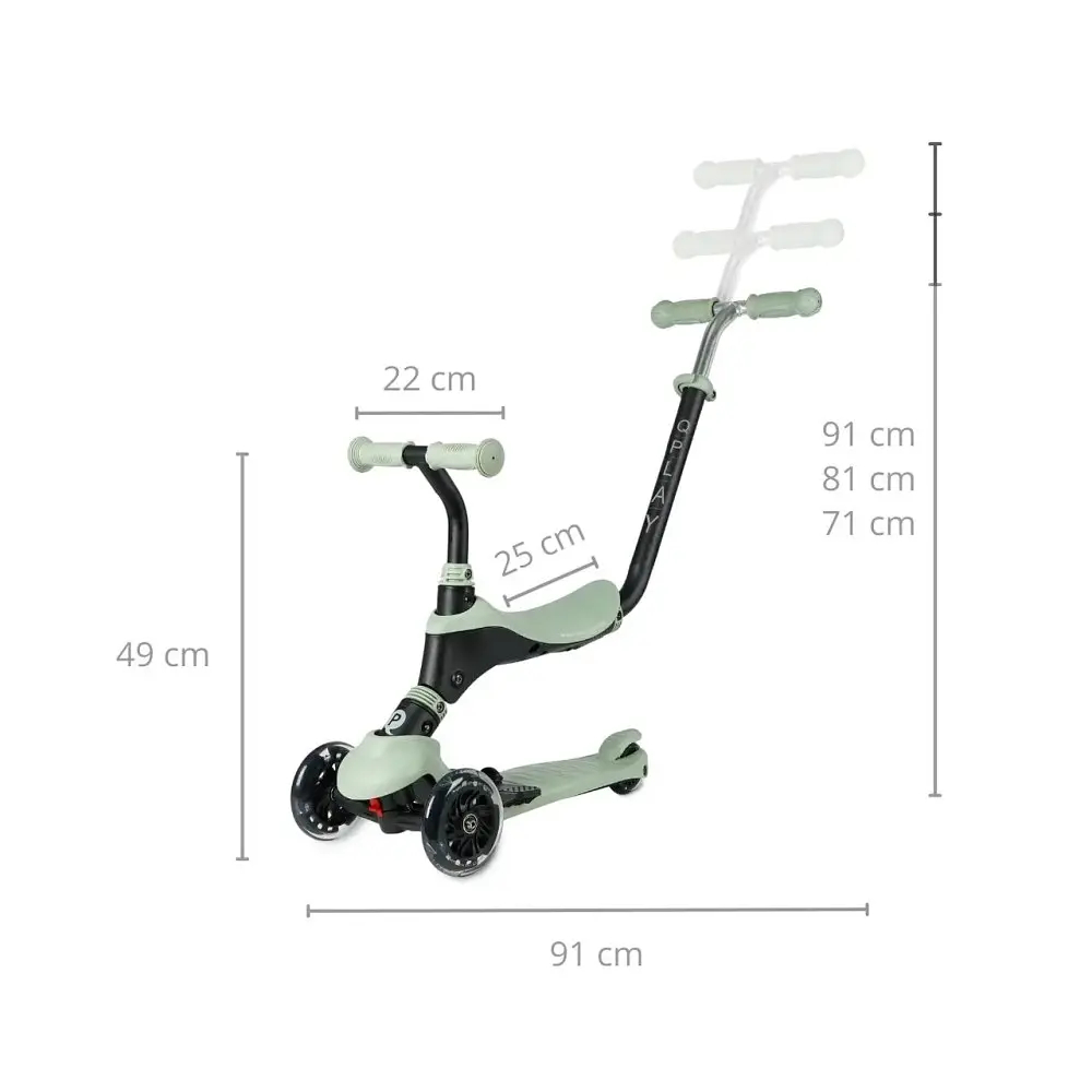 Самокат триколісний дитячий 5 в 1 Sema Pro Green (ST-004SemaProGeeen) - фото 7