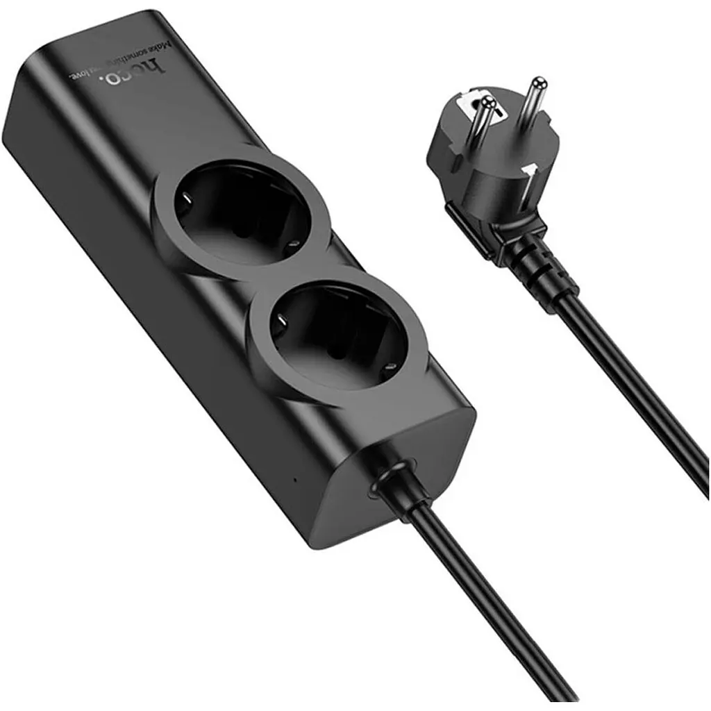 Мережевий фільтр Hoco NS10 Wisdom Black (638500) [154063] - фото 2