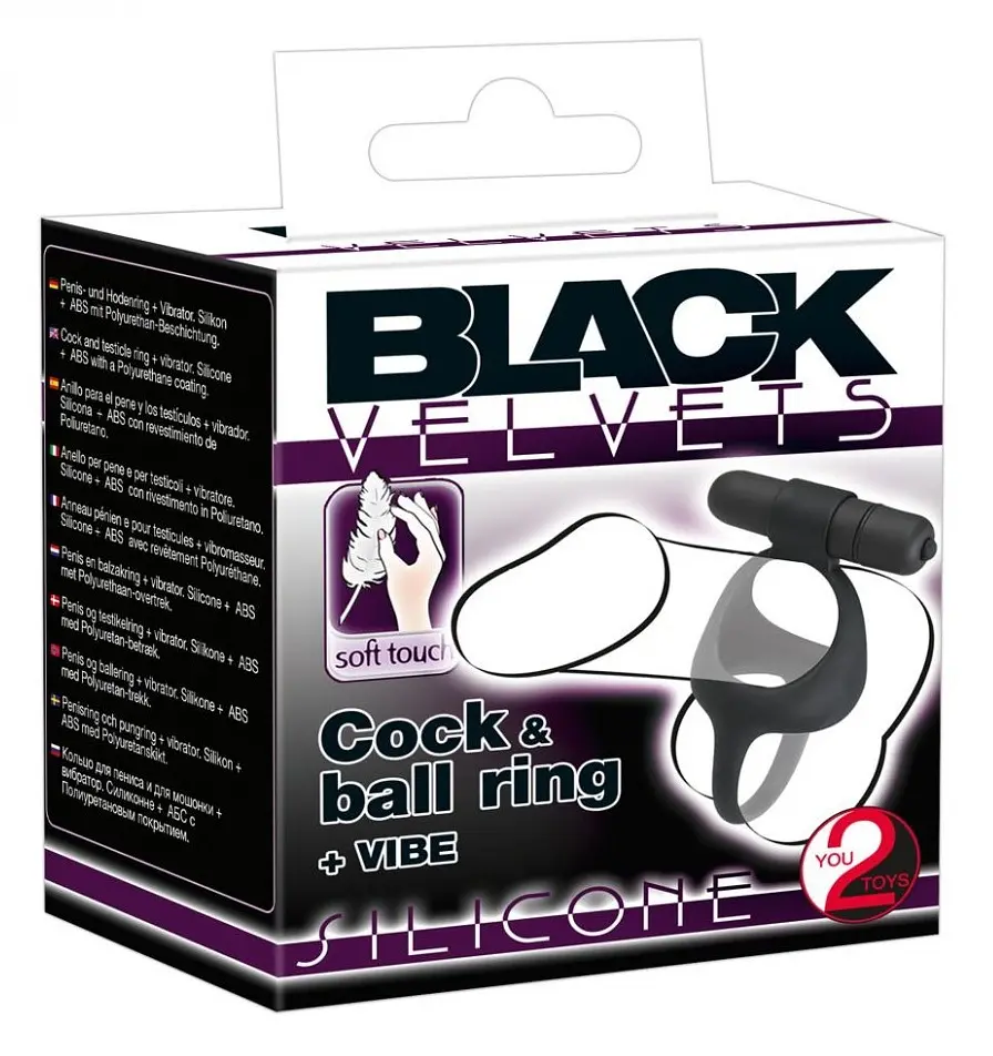Ерекційне кільце Black Velvets Cock & Ball Ring із вібрацією, створене для двох You2Toys 42-05859550000 87308 - фото 4