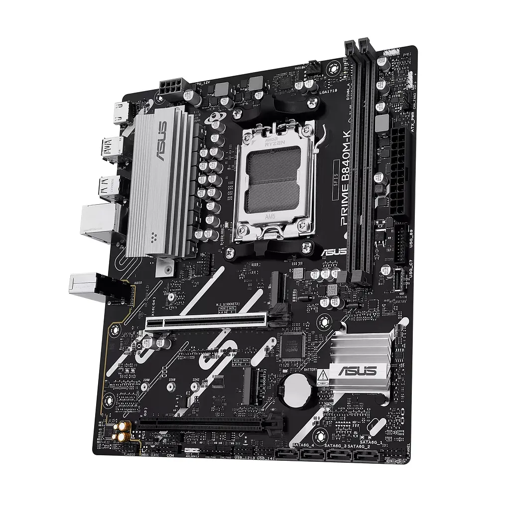 ASUS Материнська плата PRIME B840M-K sAM5 B840 2xDDR5 M.2 HDMI mATX - фото 4