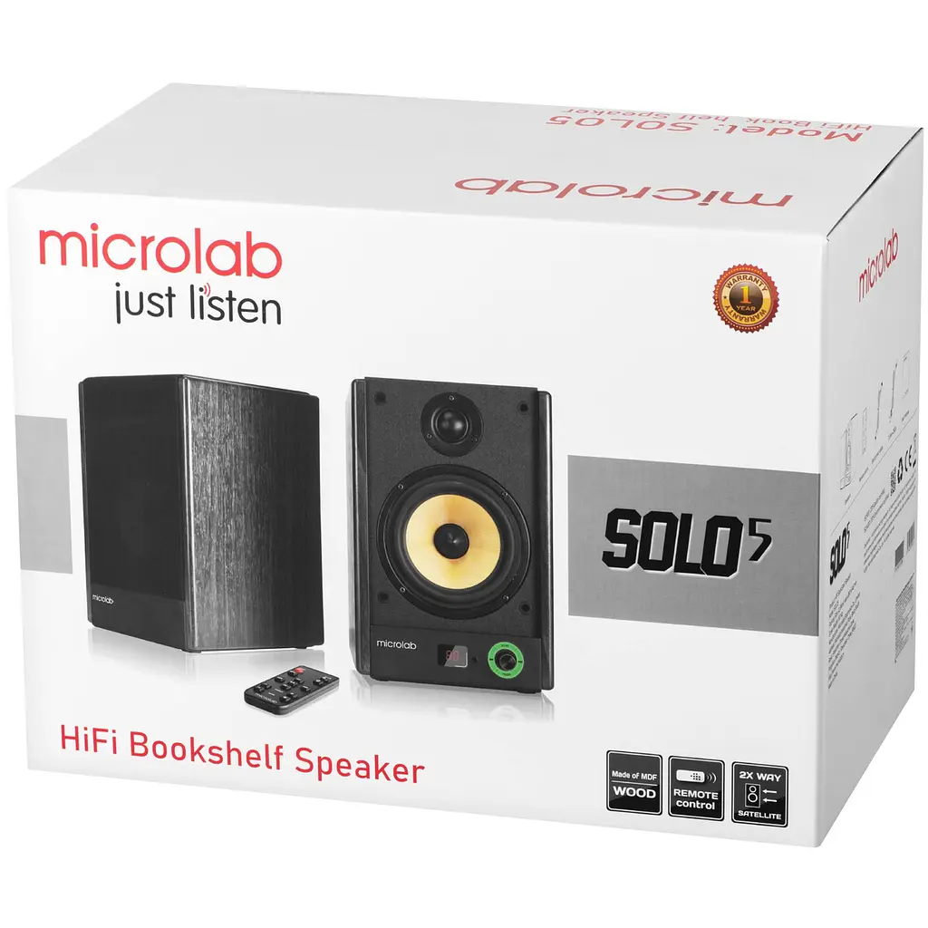 Акустична система 2.0 Microlab SOLO 5, 90Вт, темно-коричнева - фото 5