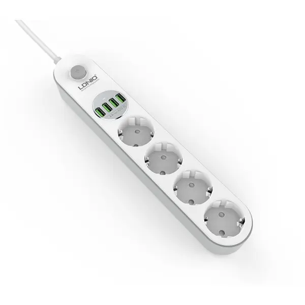 Мережевий подовжувач LDNIO SE4432 (4 х розетки 4 х USB) 2 м - фото 4