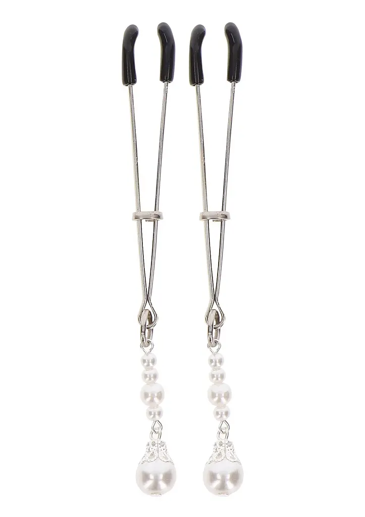 Затискачі для сосків Taboom Tweezers With Pearls Silver (сріблястий)
