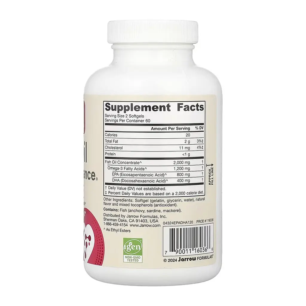 ЕПК та ДГК Jarrow Formulas EPA-DHA Balance 600 мг 120 caps - фото 2