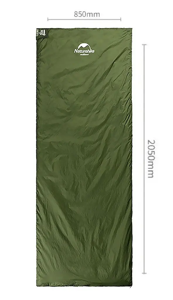 Спальник Naturehike LW180 (NH21MSD04) +15°C - левый - 205см - темно-зеленый - фото 2