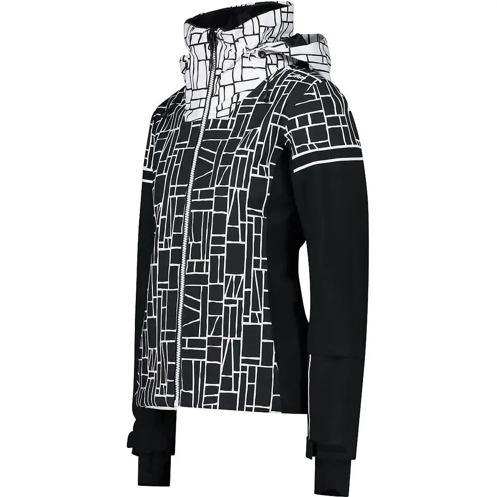 Куртка CMP Woman Jacket Fix Hood White/Black XXS (1097-31W0076-15ZH 34) - фото 2
