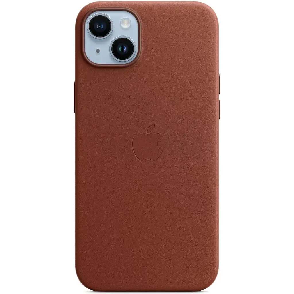 Оригінальний шкіряний чохол Apple Leather Case MagSafe для iPhone 14 Plus (6.7") Umber (MPPD3ZE/A) - фото 9