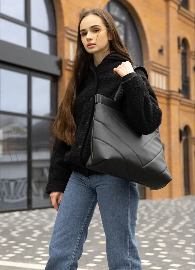 Сумка Sambag Shopper Tote QRS чорний 42 х 34 х 14 см (93383001) - фото 2
