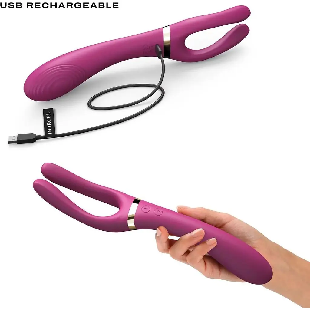 Вибратор-стимулятор Dorcel Infinite Joy Plum многофункциональный унисекс - фото 4