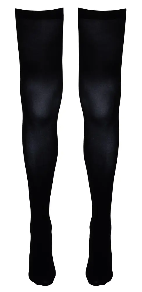 Чулки Cottelli Legwear Thigh-high M/L (черный) - фото 7