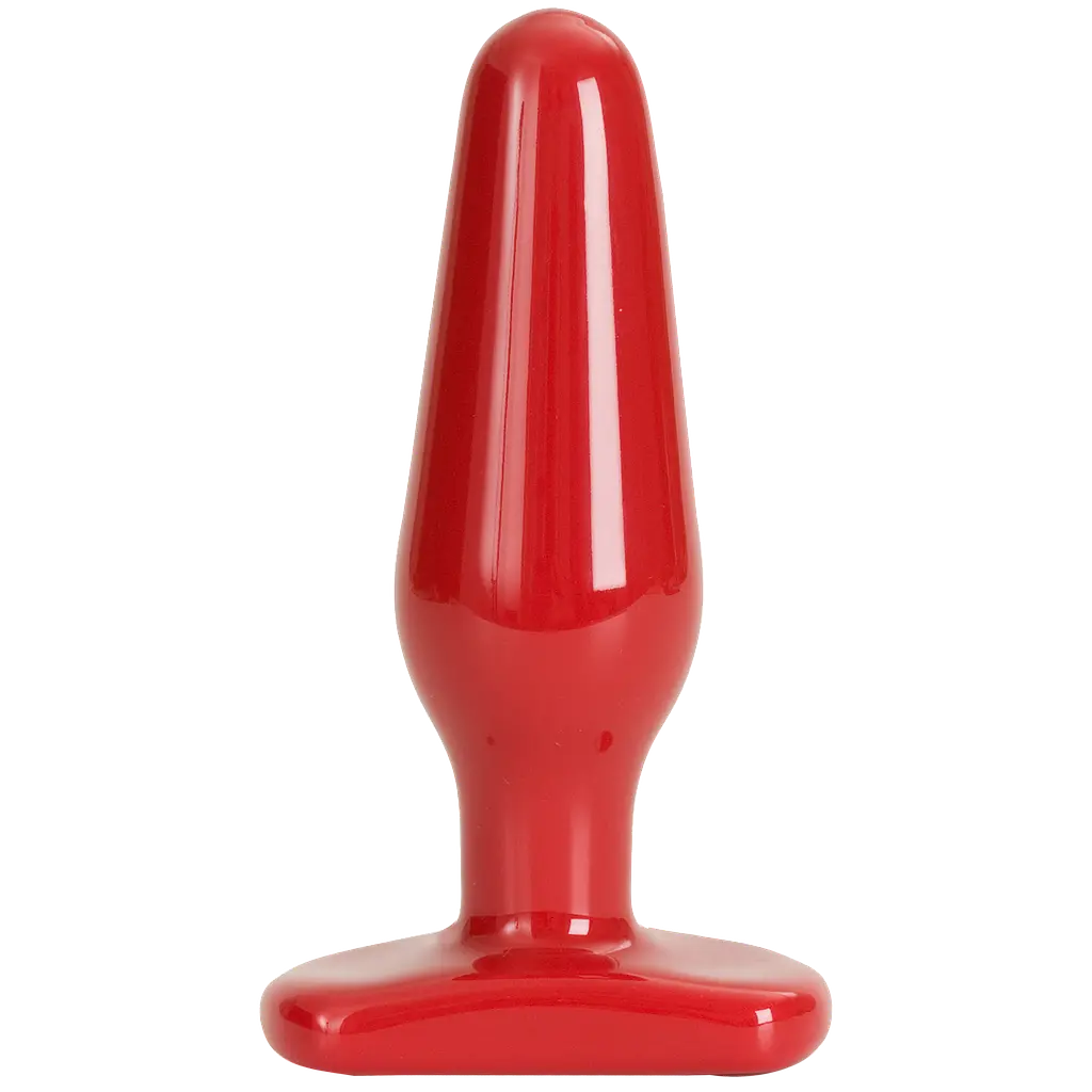 Средняя анальная пробка Doc Johnson Red Boy Medium, 12,5х4 см, красный - фото 2