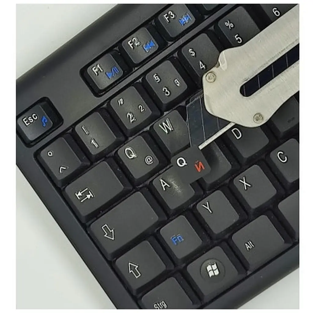 Наклейка на клавіатуру BestKey непрозора чорна, 76, помаранчевий (BKU13ORA/014) - фото 3