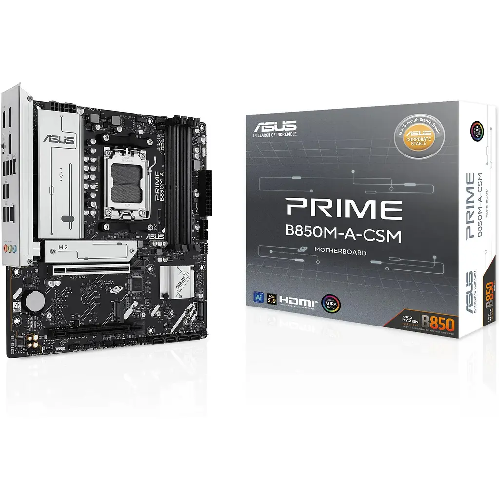 Материнская плата Asus Prime B850M-A-CSM sAM5 B850 4xDDR5 M.2 HDMI DP mATX - фото 6