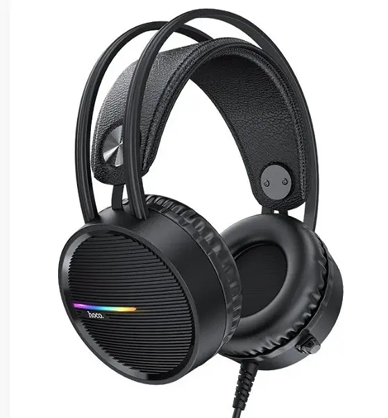 Проводные игровые наушники Hoco W100 touring gaming с микрофоном Черные - фото 3