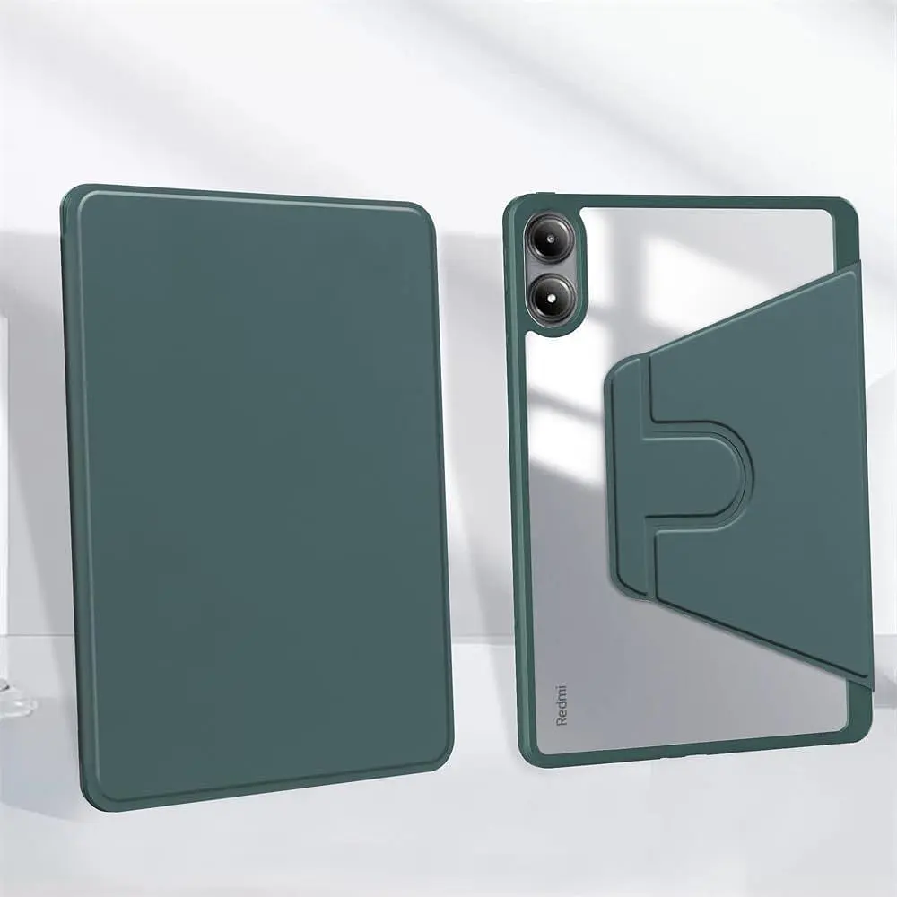 Чохол TPUCristal Pen holder 360 для Xiaomi Redmi Pad 2 Pro 12.1 Темно-зелений - фото 3