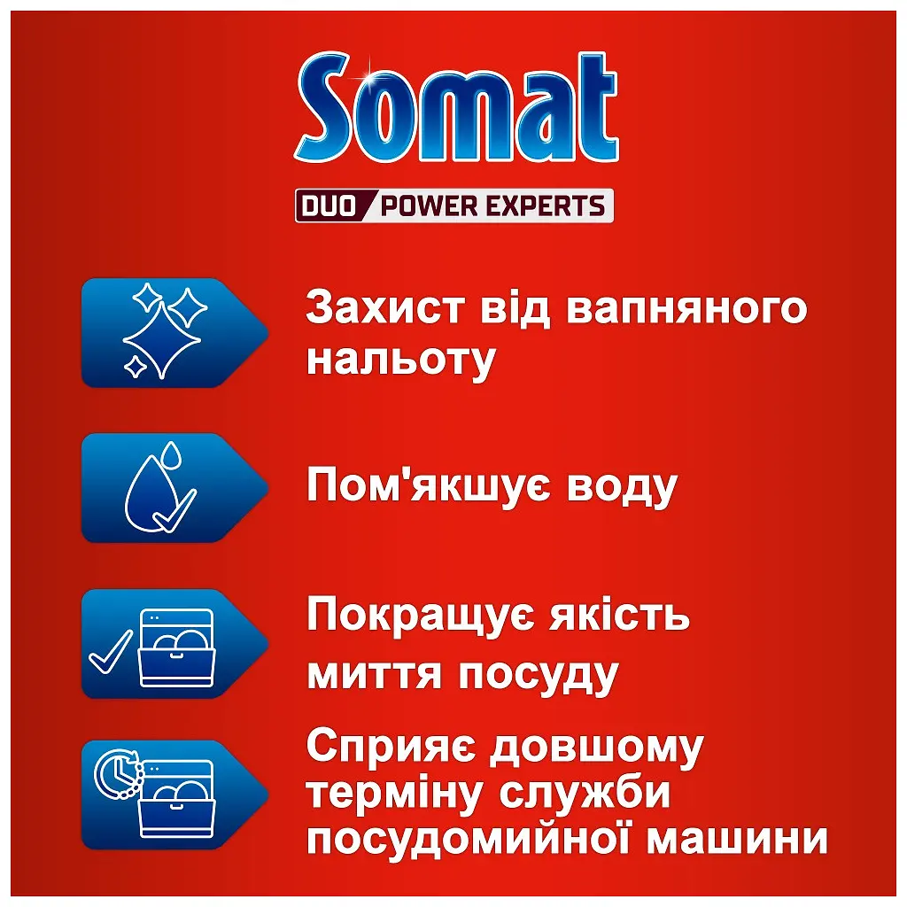 Сіль для посудомийних машин Somat Потрійної дії 1.5 кг (9000100147293) - фото 2