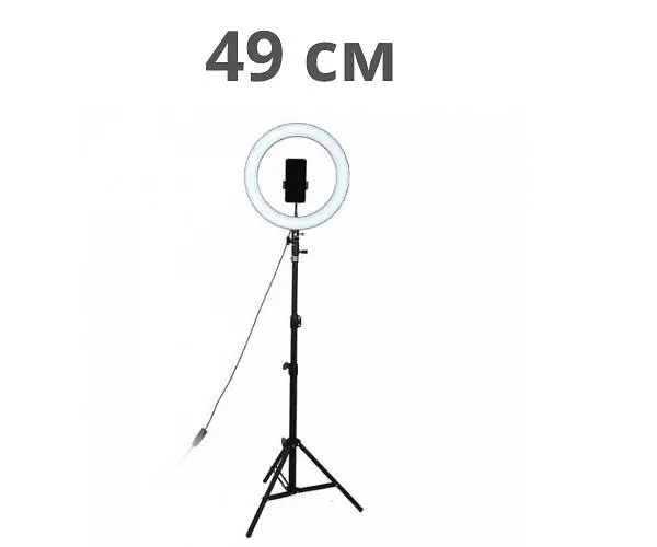Студійна 360° світлодіодна LED лампа зі штативом та дзеркалом No Brand LIVE LIGHT A3649 - фото 2