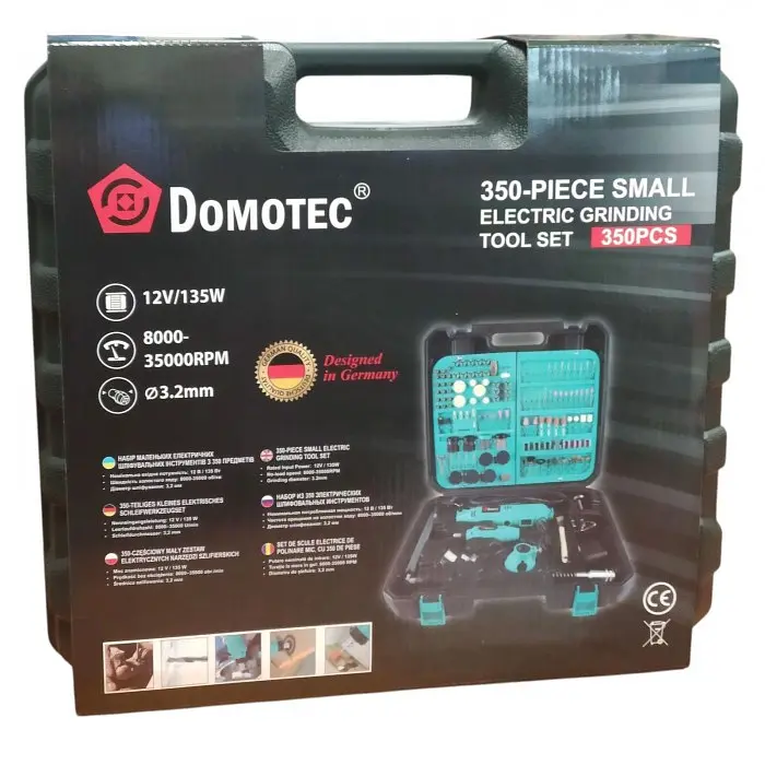 Шлифовальная мини-машинка Domotec 10360, с регулировкой скорости, с набором насадок, с гибким валом, в кейсе - фото 7