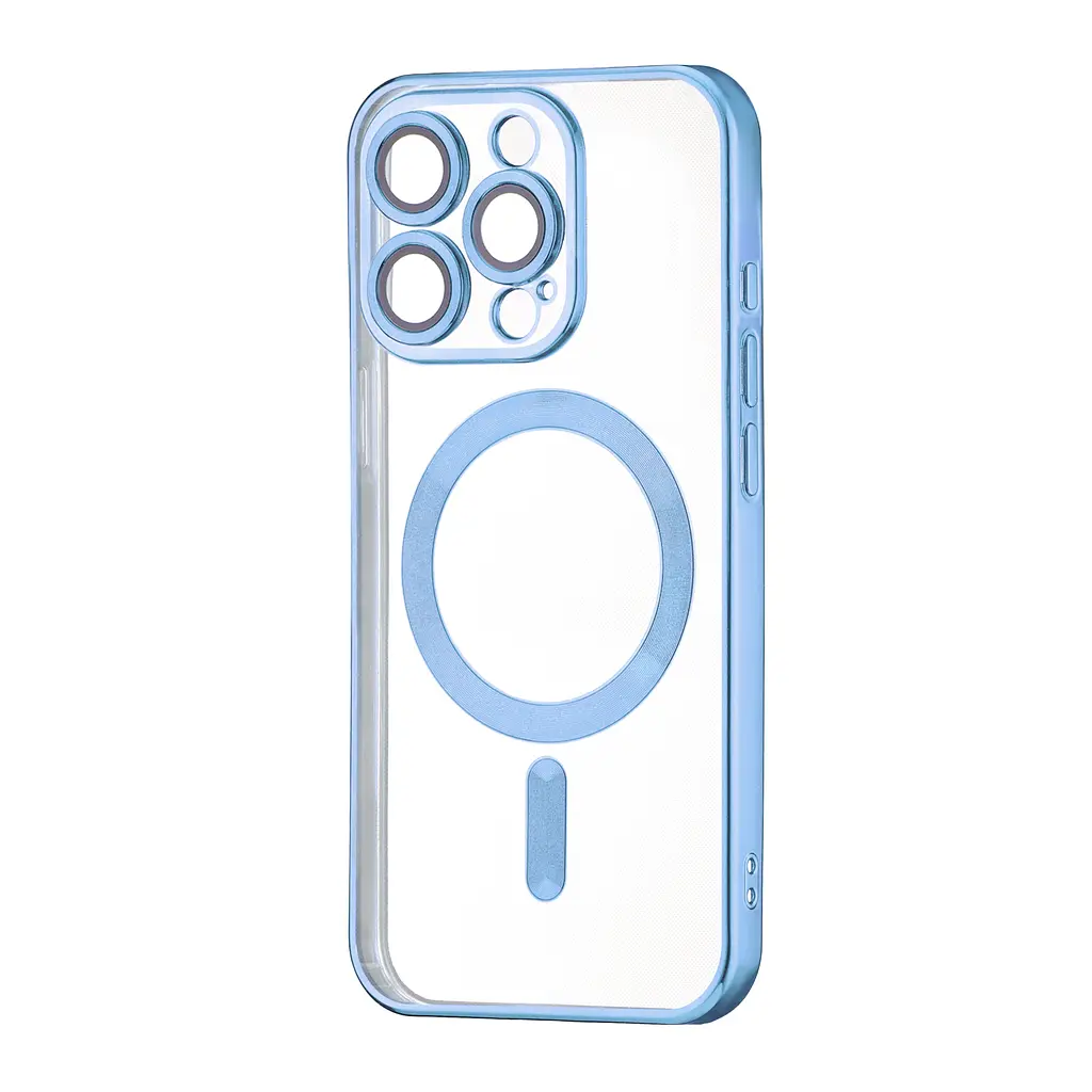 Чохол Ductil Metallic Edge with MagSafe (Protected Camera & Lens) iPhone 15 Pro Light Blue
