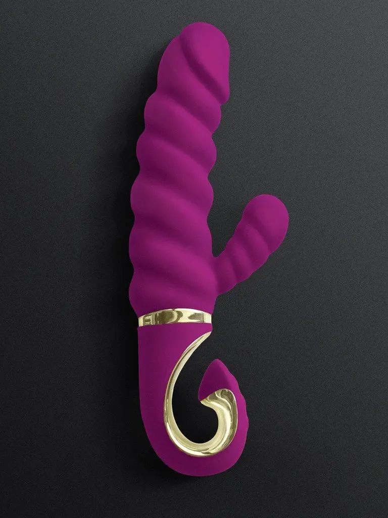 Вібратор-кролик Gvibe з витим стволом GCandy, 22х4.5 см