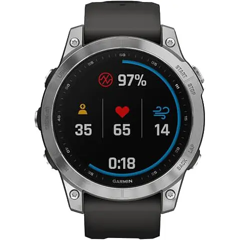 Смарт-годинник Garmin Fenix 7 Silver with Graphite Band (010-02540-00/01) - фото 6