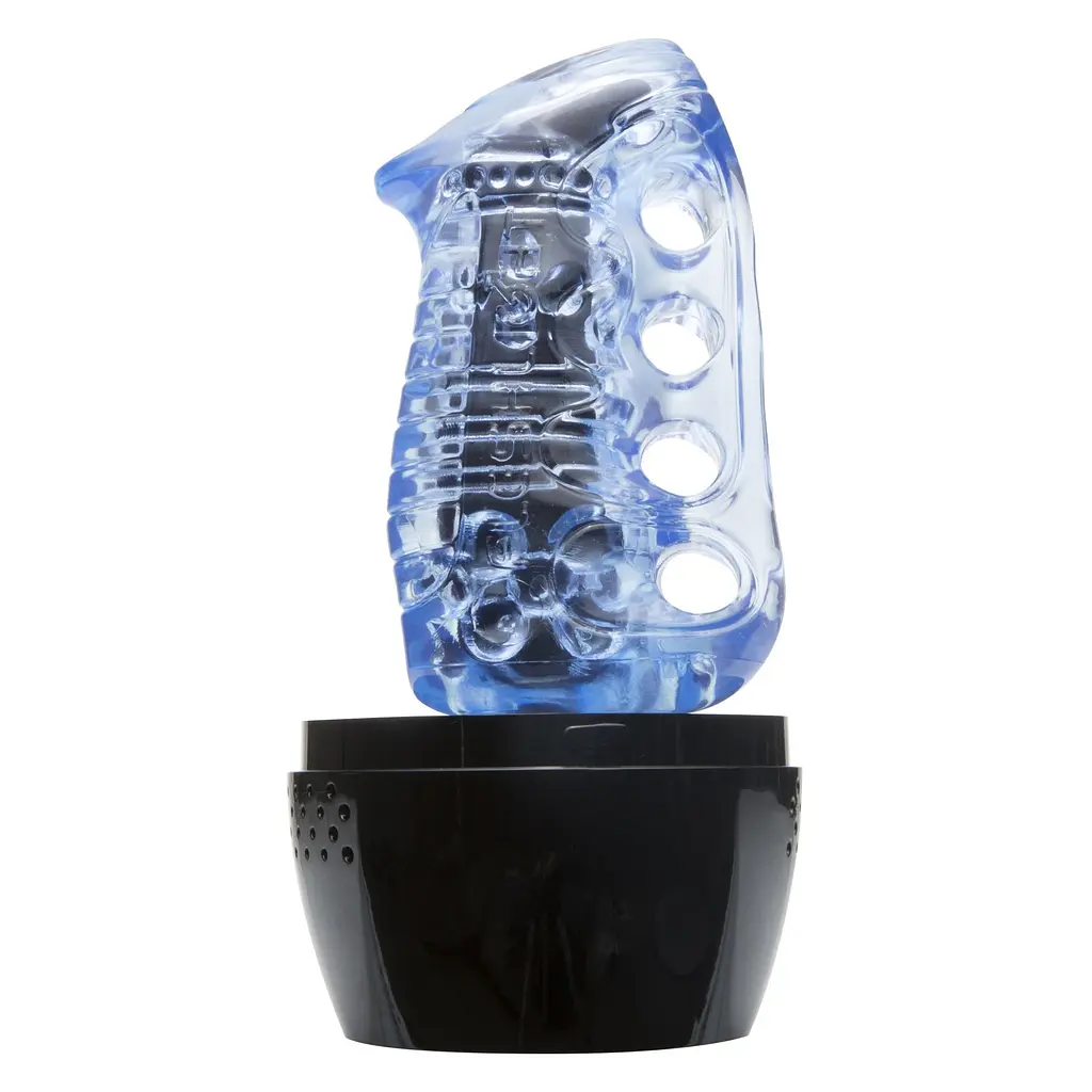 Мастурбатор Fleshlight Fleshskins Grip Blue Ice, надійна фіксація на руці, відмінно для пар та мінета - фото 3