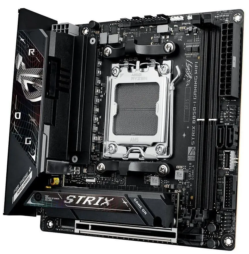 Материнська плата ASUS ROG STRIX B850-I GAMING WIFI (ROG STRIX B850-I GAMING WIFI) (Socket AM5, AMD B850, Mini-ITX) - фото 2