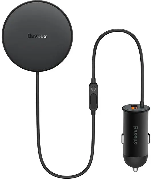 Беспроводной ОЗУ Baseus CW01 Magnetic Wireless Charging 15W + АЗУ USB 25W SUCX040001 Black - фото 2