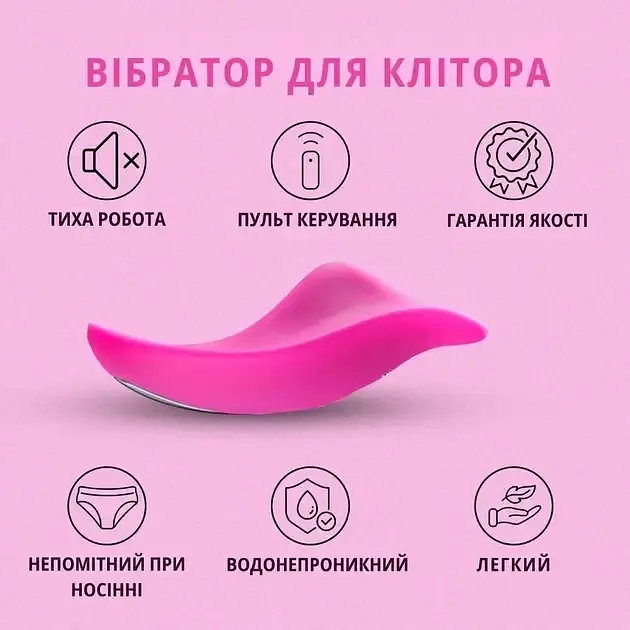 Вибратор для клитора I’MCUM Secret Touch в трусики с пультом управления Розовый (IM-KCD201) - фото 5