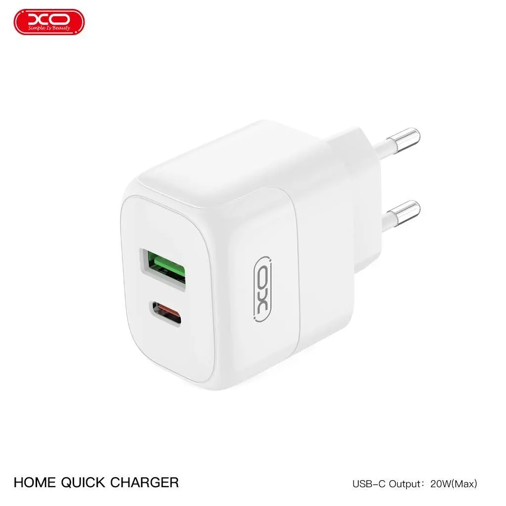 Зарядний пристрій XO 1xUSB QC 3.0 + 1xUSB-C PD 20 Вт (XO-QC37) - фото 8