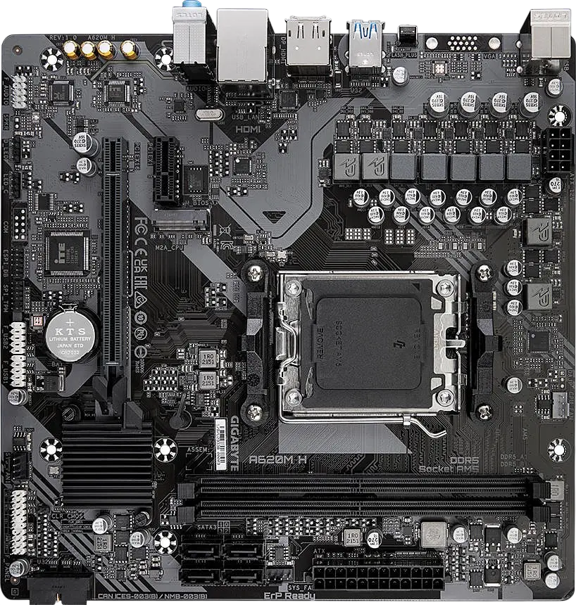 Материнська плата Gigabyte A620M H rev. 1.0 Socket AM5 (A620M H REV1.0) Б/В - фото 2