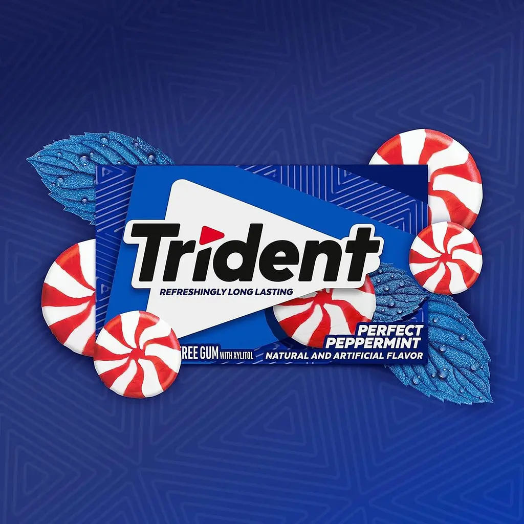 Жувальна гумка Trident Perfect Peppermint Sugar Free Gum 14 стіків - фото 2
