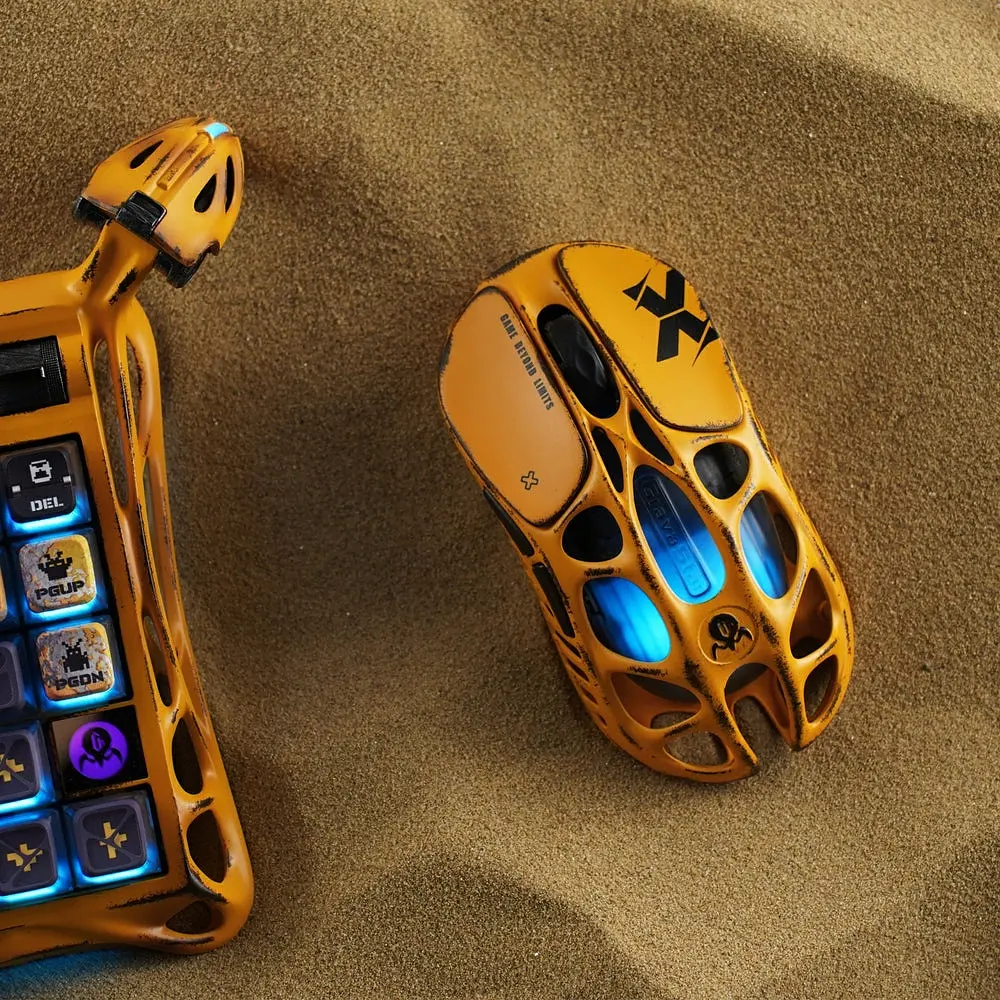 Комп'ютерна миша GravaStar Mercury X Pro 8K BT/WL/USB-A RGB Battle-Worn Yellow teh0024932 - фото 3