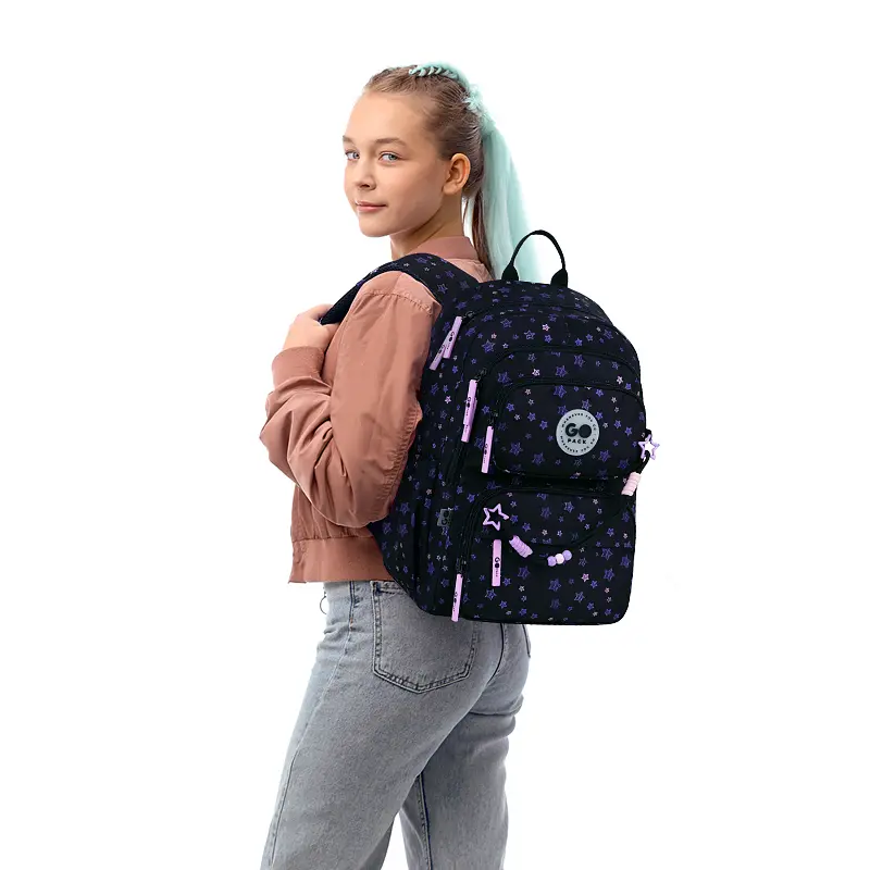 Рюкзак GoPack Education 120M-1 Stars Чорно-фіолетовий (GO26-120M-1) - фото 18